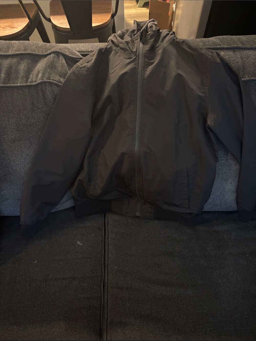 The Children's Place Black Hooded Windbreaker Jacket